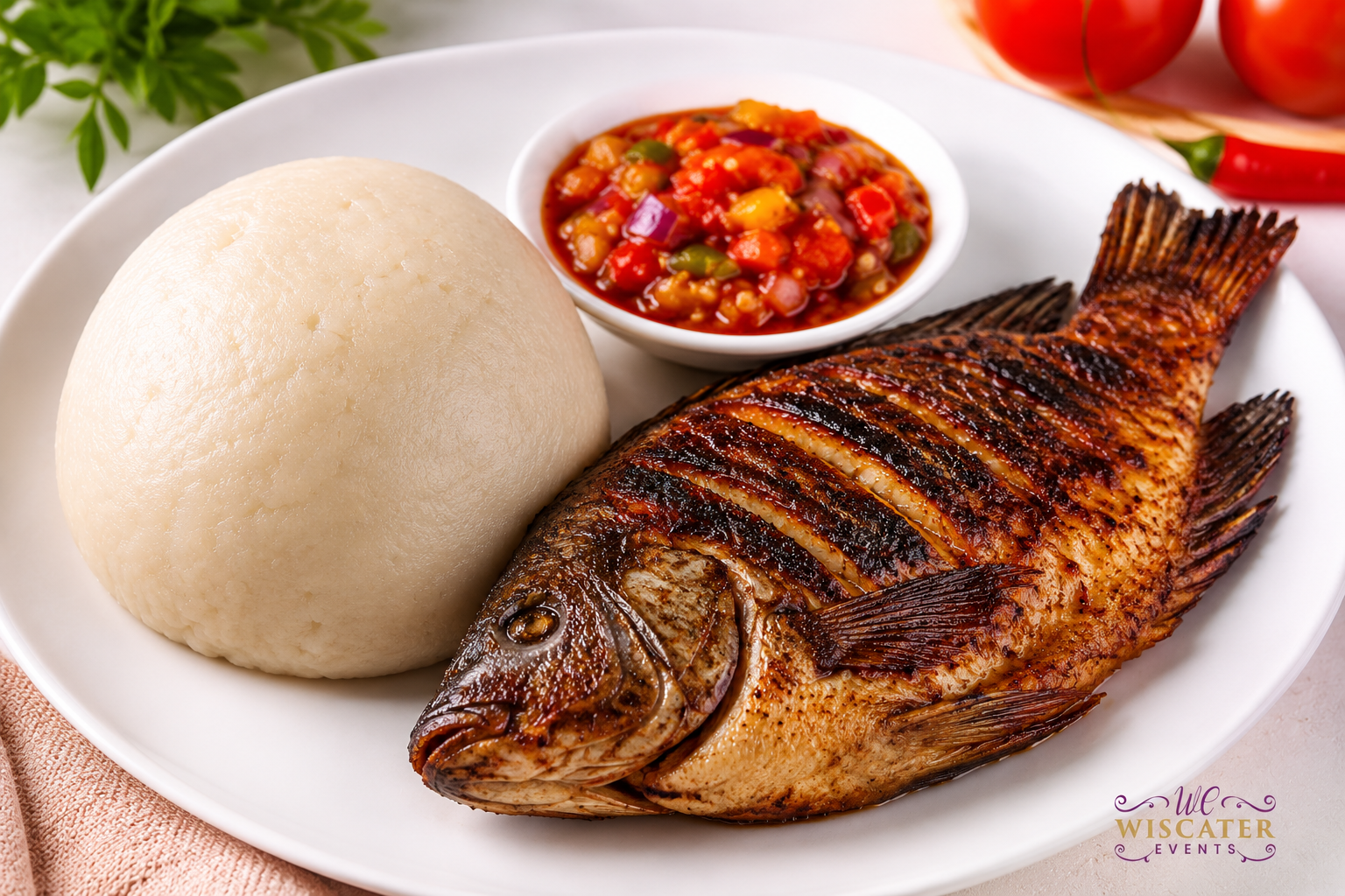 Banku & grilled tilapia